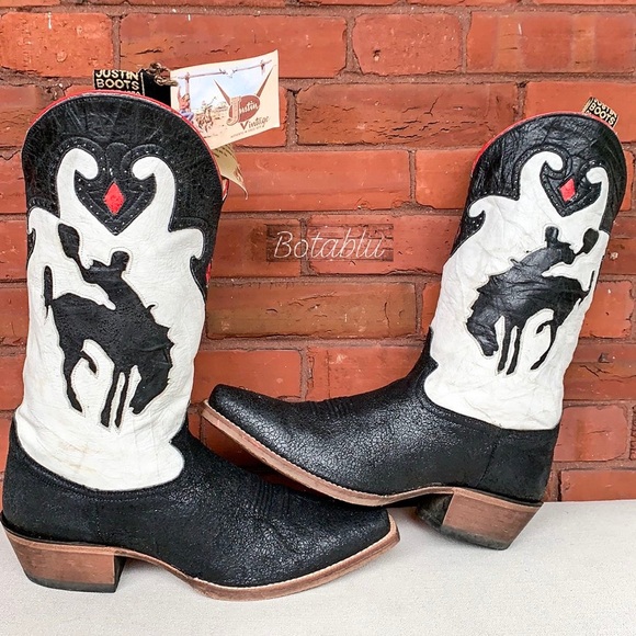 JUSTIN Vintage Collection Rare Rodeo Cowboy Boots - Picture 3 of 12